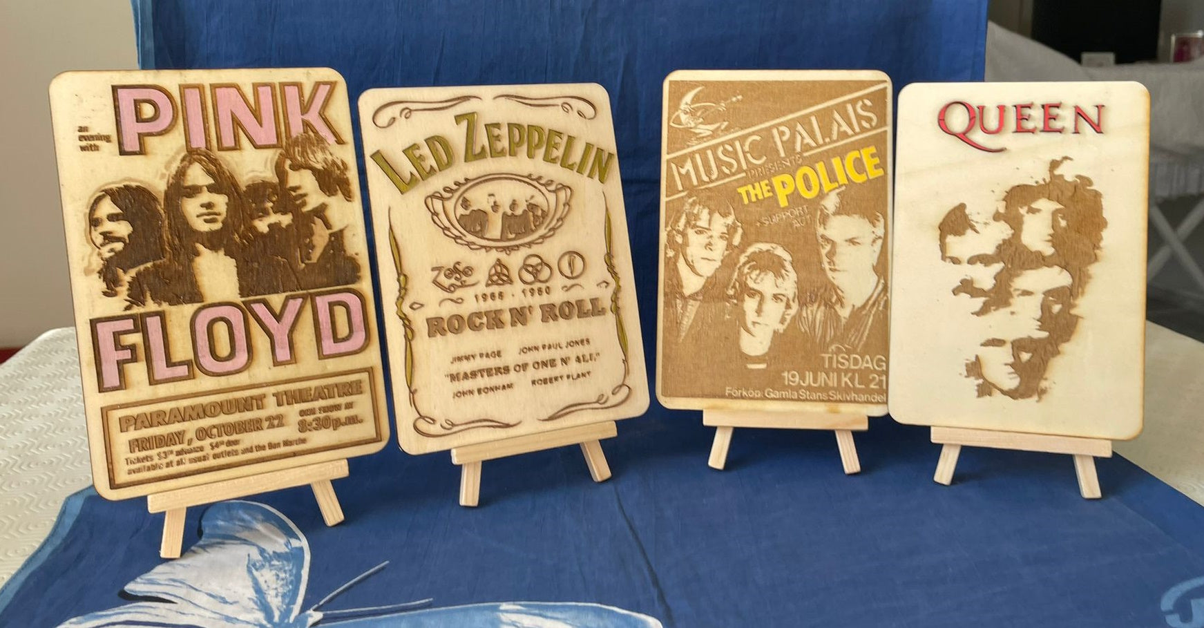 TAVOLETTA DECORATIVA - RAMONES - legno con incisione laser