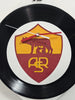 OROLOGIO PARETE  - AS ROMA - legno e vinile con incisione laser e decorazione a mano